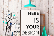 5 Christmas mockups posters, a Print Template by FilL239 (Thumbnail 5 of 5)