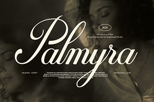 Palmyra Script Font, a Script Font by Graphicxell