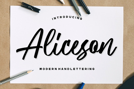 Aliceson - Modern Handlettering, a Script Font by Good Java Studio