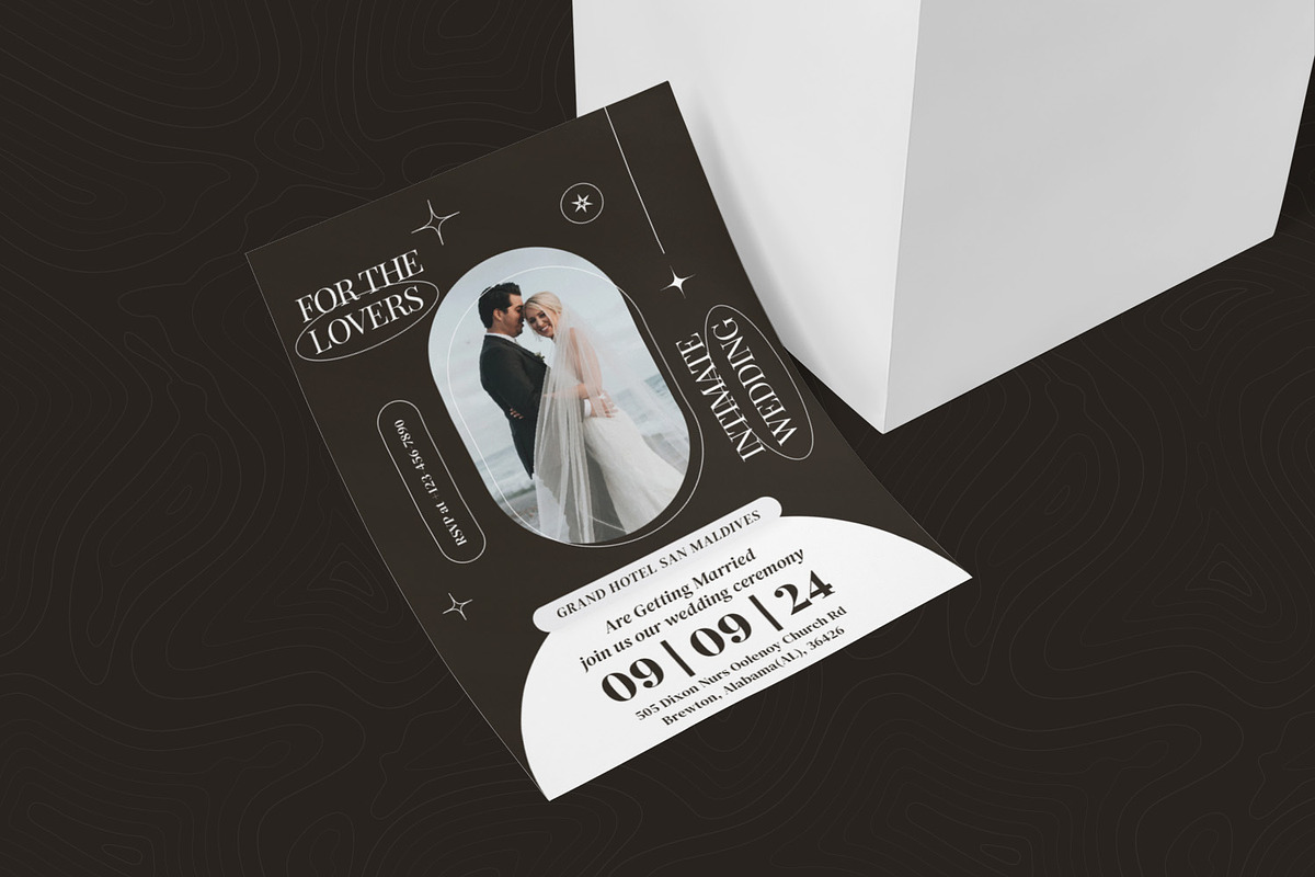 Elegant Brown Wedding Invitation, an Invitation Template by Esensifiksi.studio (Photo 2 of 2)