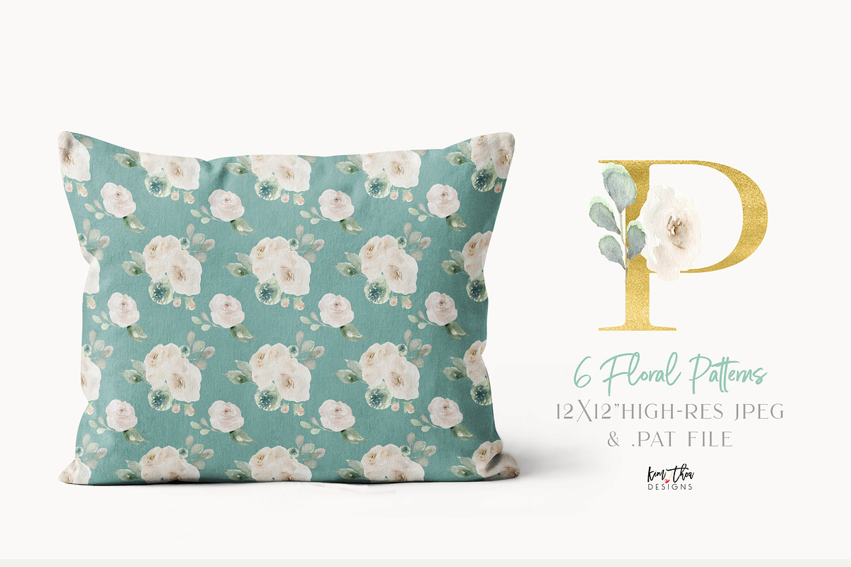 White Flowers with Greenery, an Illustration by Kim Thoa Designs (Photo 7 of 9)
