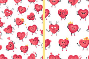 Cute Heart Characters & Patterns, an Object Graphic by IRSYART (Thumbnail 10 of 11)