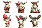 Whimsical Spring Donkey Clipart, an Illustration by Libby Wishes (Thumbnail 4 of 7)