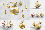 Christmas Ball Mock-up, a Product Mockup by zippypixelstudio (Thumbnail 1 of 10)