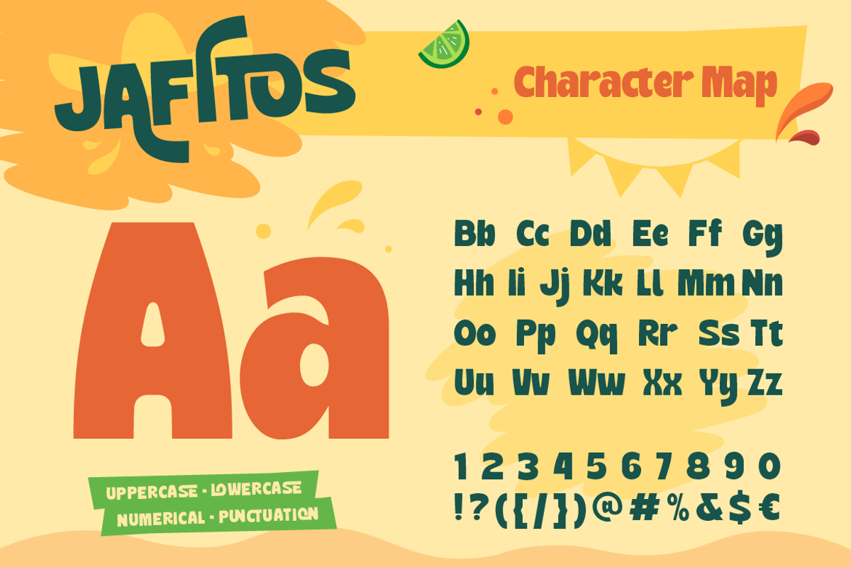 Jafitos - Food Display Font, a Sans Serif Font by Burntilldead (Photo 2 of 12)