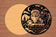 Christmas Round Laser Cutting Design, an Object Graphic by Libby Wishes (Thumbnail 2 of 3)