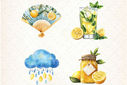 Lemon Clipart Summer Fashion Cottage, an Illustration by Libby Wishes (Thumbnail 4 of 9)