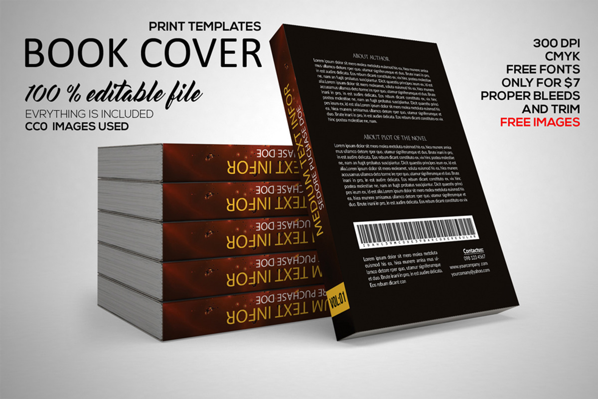 Universe Book Cover Print Template, a Stationery Template by Psd Templates (Photo 2 of 4)