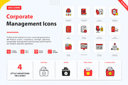 Corporate Management Icons, an Outline Icon by vexper (Thumbnail 1 of 7)