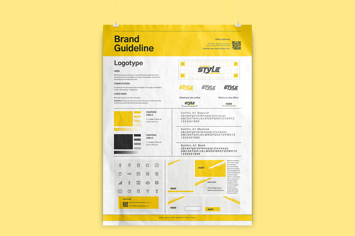 A3 Brand Guideline poster Design, a Presentation Template by Graphic Template (Photo 6 of 8)