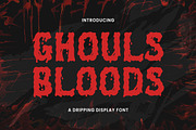 Ghouls Bloods - Dripping Font, a Script Font by AQR Studio (Thumbnail 2 of 16)