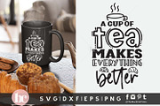 Tea SVG Bundle | Funny Tea Quotes, a Food Illustration by TheBlackCatPrints (Thumbnail 3 of 12)
