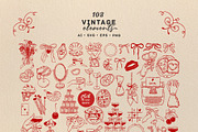 Vintage Wedding & Valentines Day Set, an Object Graphic by VerAna (Thumbnail 2 of 16)