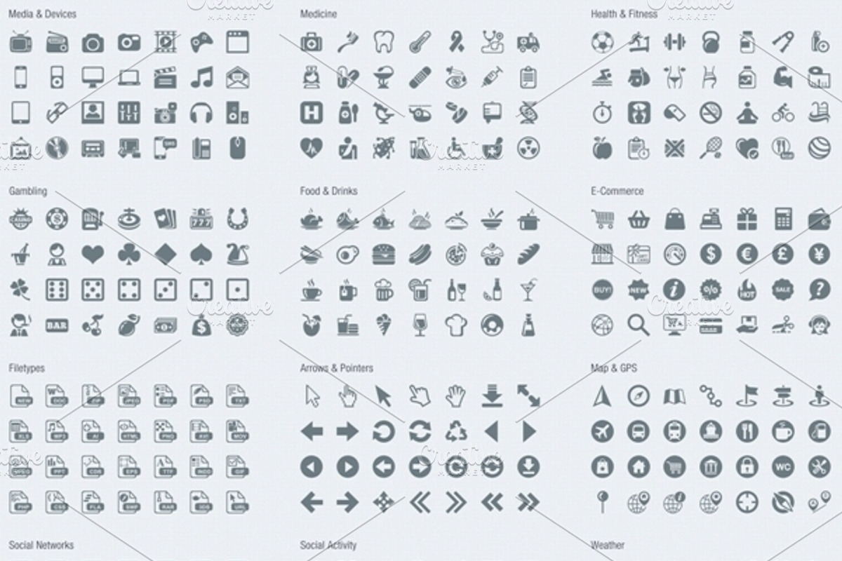 1700+ Mega Icons Bundle preview 4
