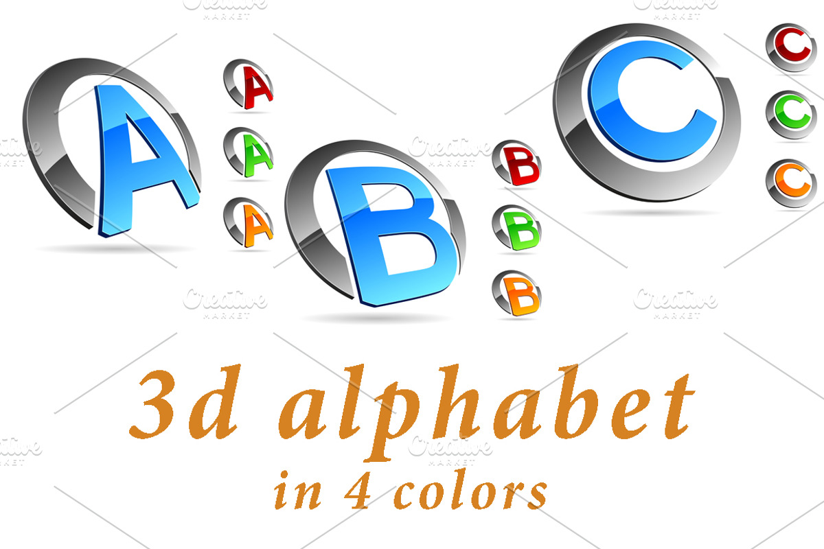 ABC - color 3d alphabet