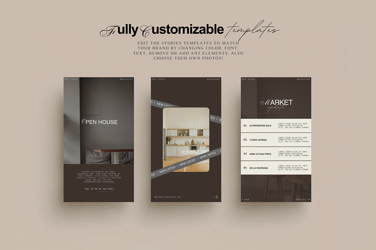 Real Estate Story Templates (CANVA), a Social Media Template by Prapti Design (Photo 7 of 9)