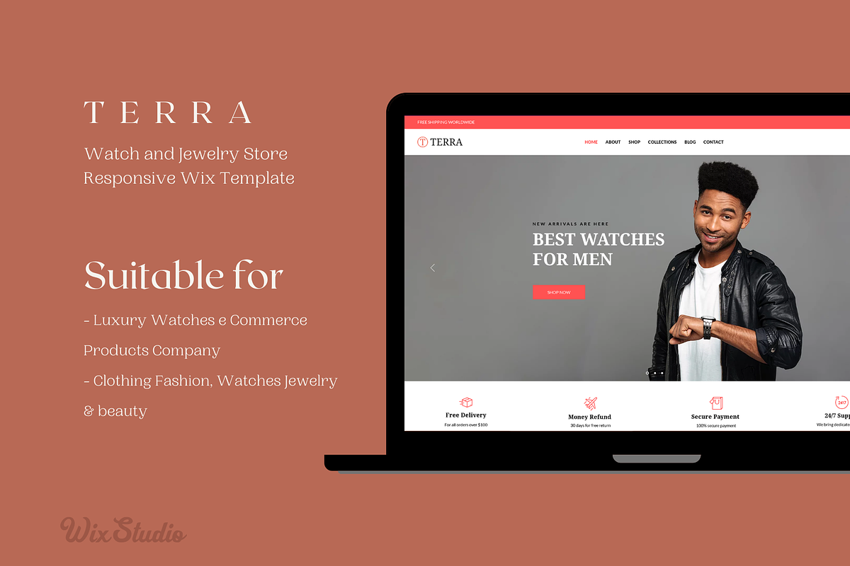 WIX Website Template Terra, a Websites App Template by Wix Studio