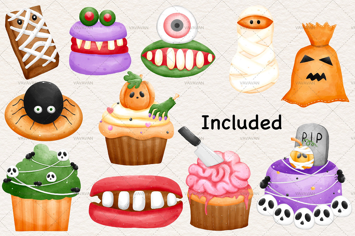 Happy Halloween party clipart, a Seasonal Illustration by Vavavan Artwork (Photo 4 of 4)
