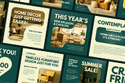 The Interior - 12 Instagram Post, a Social Media Template by Suhandi (Thumbnail 2 of 5)