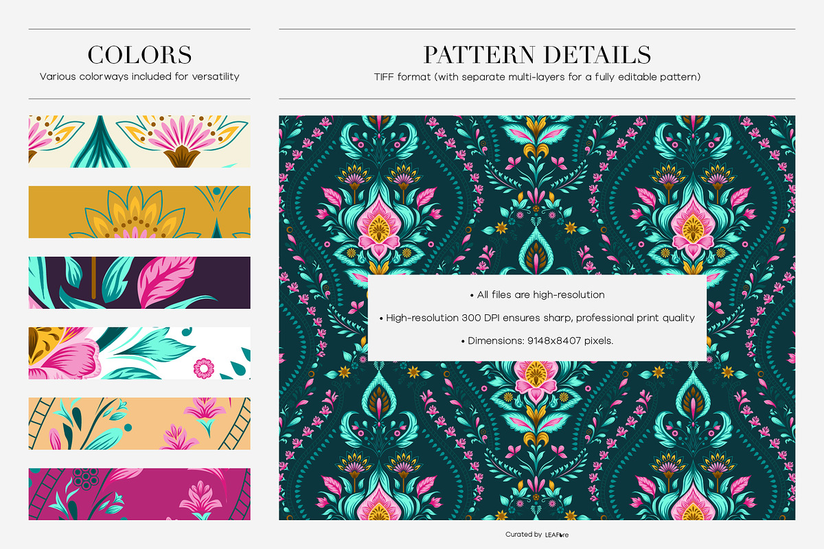 Herencia Traditional Patterns, a Pattern Graphic by LEAFure (Photo 2 of 10)