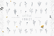 LITTLE FOREST. 30 FLORAL ELEMENTS, an Object Graphic by Luna Dreams (Thumbnail 1 of 2)