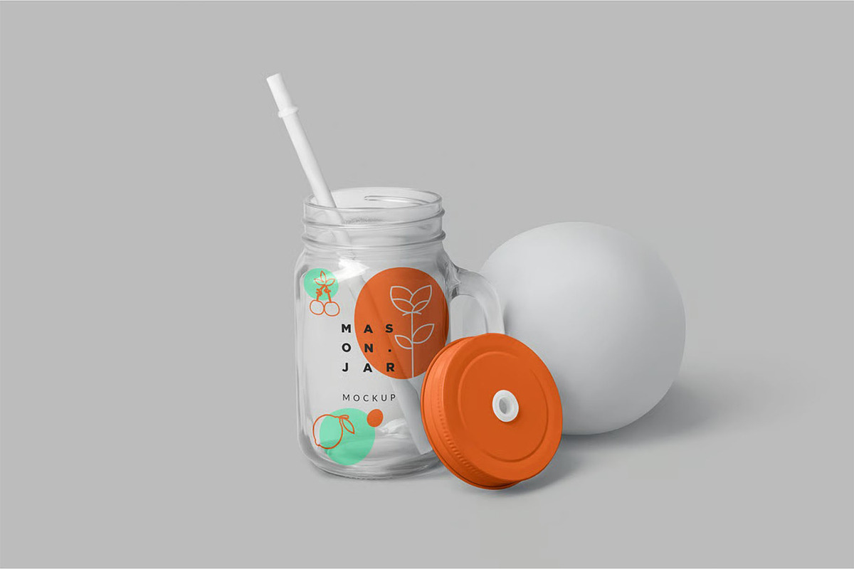 Mason Jar Mockups, a Packaging Mockup by megostudi0 (Photo 4 of 7)