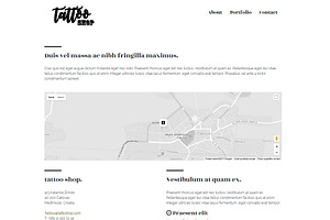 Tattoo Shop - Minimal HTML5 Theme