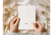 Romantic Flower Styled Card Mockup, a Product Mockup by MockupWizard (Thumbnail 2 of 4)