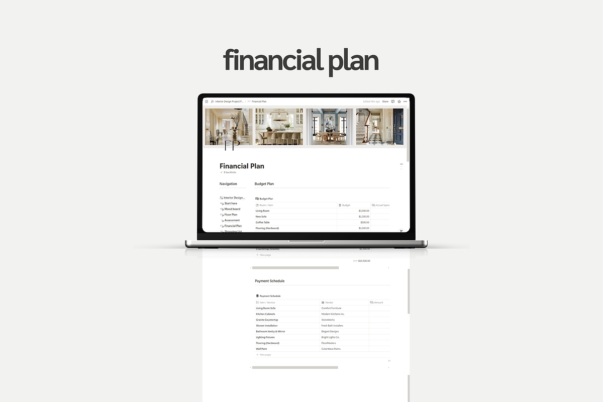 Interior Designer Notion Planner, a Presentation Template by yesitisprintable (Photo 5 of 8)