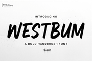 Westbum A Bold Handbrush Font, a Font by Allouse Studio (Thumbnail 1 of 12)
