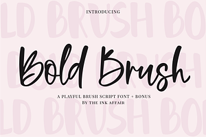 Bold Brush Font Bonus Font