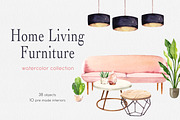 Home Living Furniture collection, a Decorative Illustration by Volha Studio (Thumbnail 1 of 8)