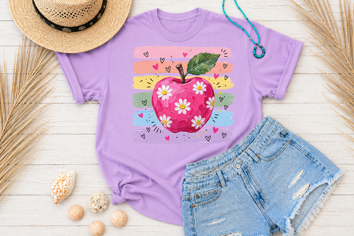 Daisy Apple Teacher Back to School, a Seasonal Illustration by Rose Art (Photo 3 of 5)