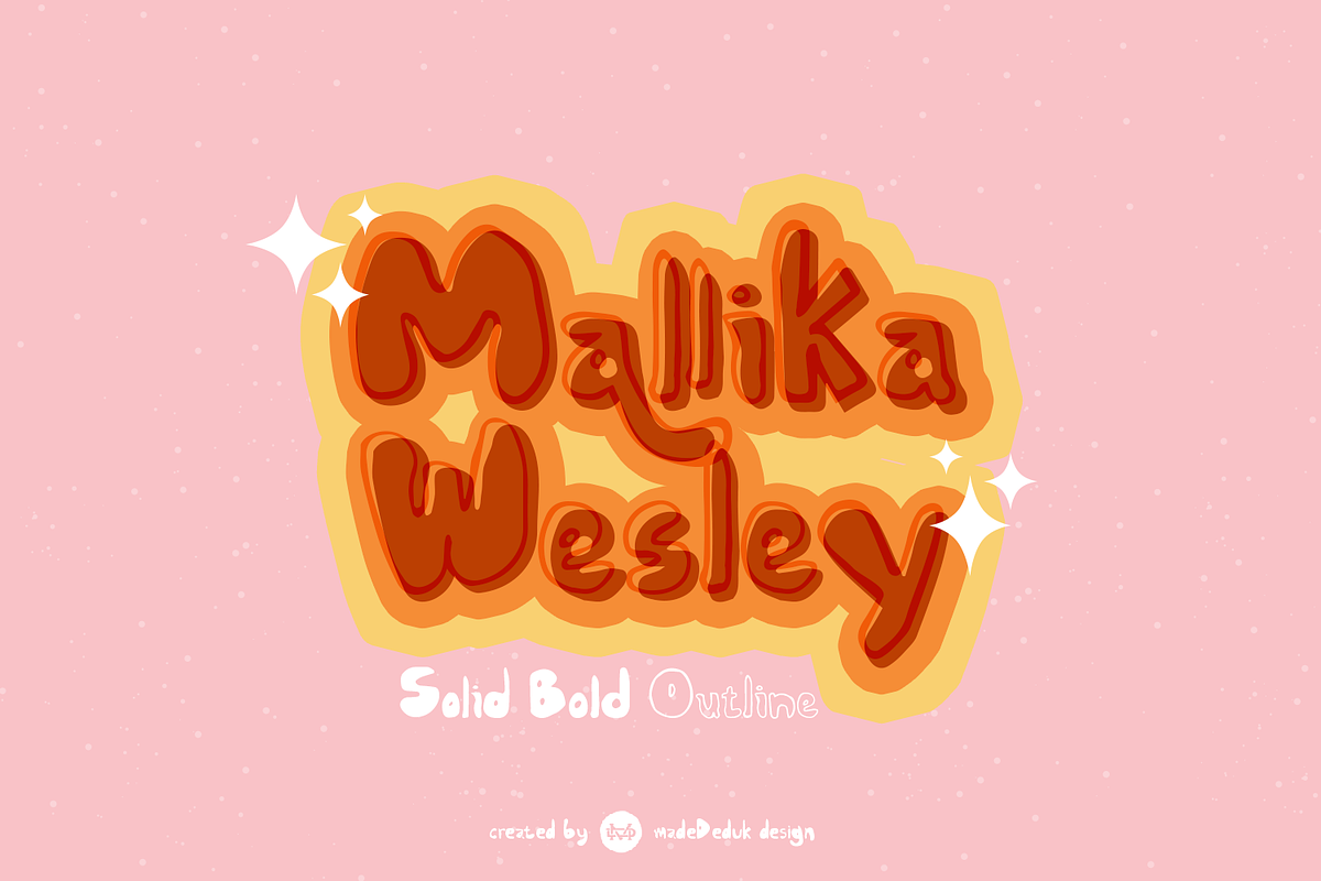 Mallika Wesley - Playful Font, a Handwritten Font by madeDeduk (Photo 1 of 15)