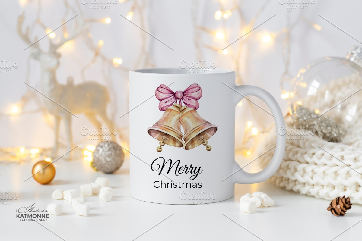 Watercolor Romantic Christmas, a Seasonal Illustration by katmonne (Photo 11 of 16)