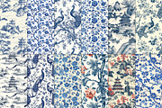 Chinoiserie Seamless Patterns, a Pattern Graphic by Olya Creative (Thumbnail 2 of 19)