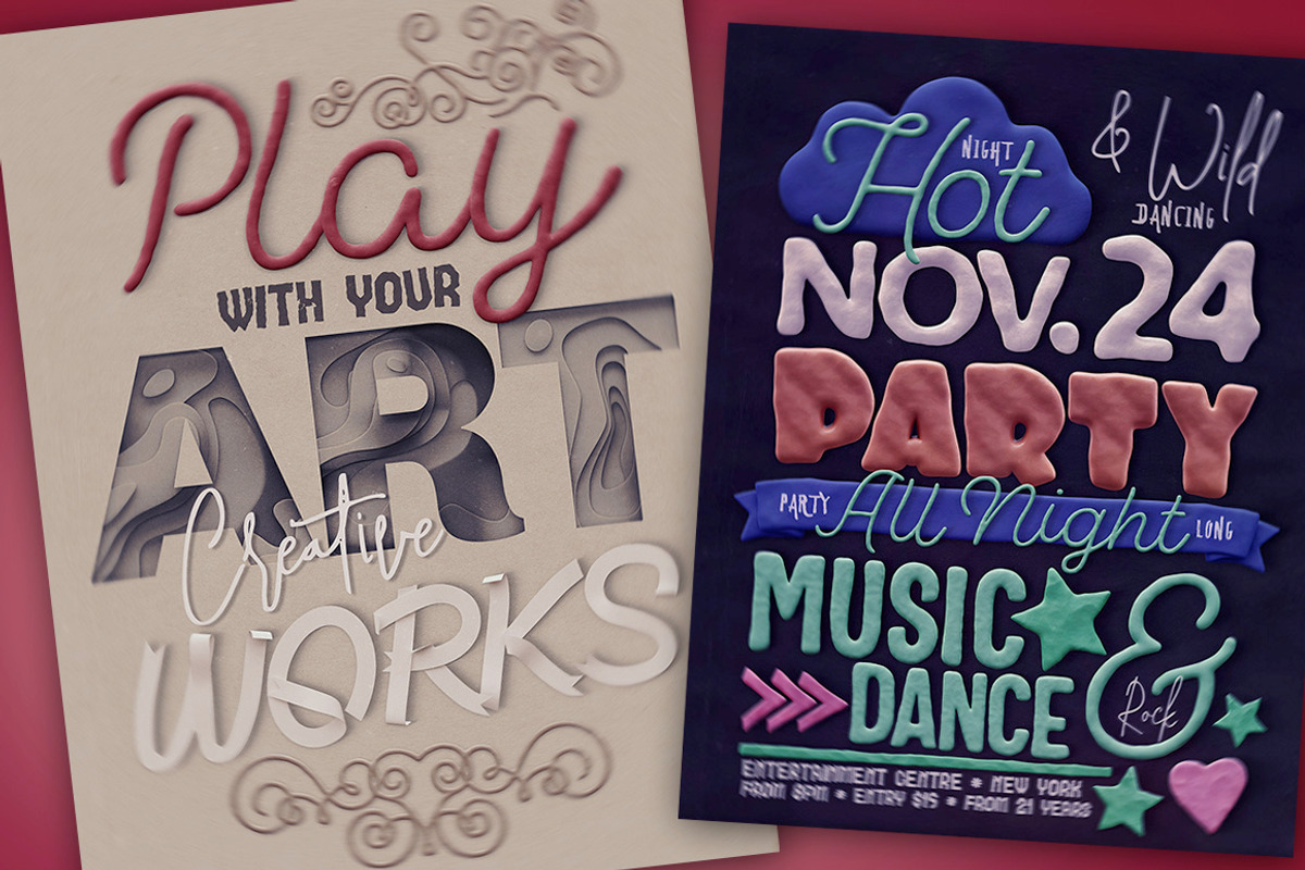 Plasticine Typography Creator, a Background Graphic by TVartworks (Photo 4 of 42)