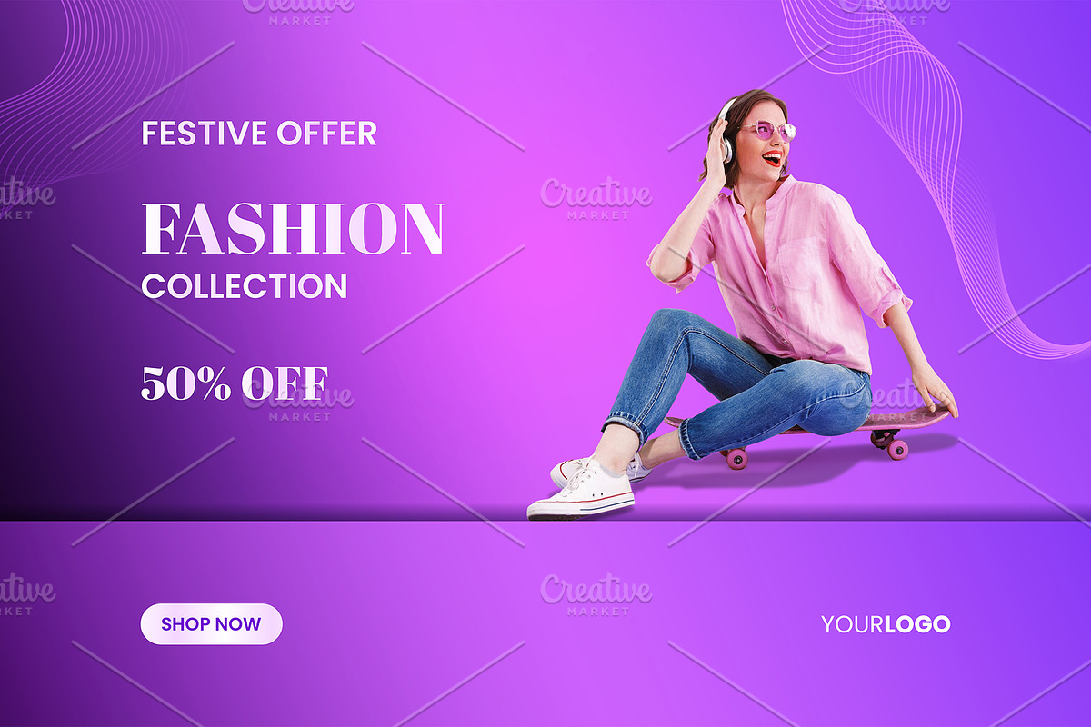 Modern Fashion Sale Banner Template, a Marketing Template by rpdesignstudio