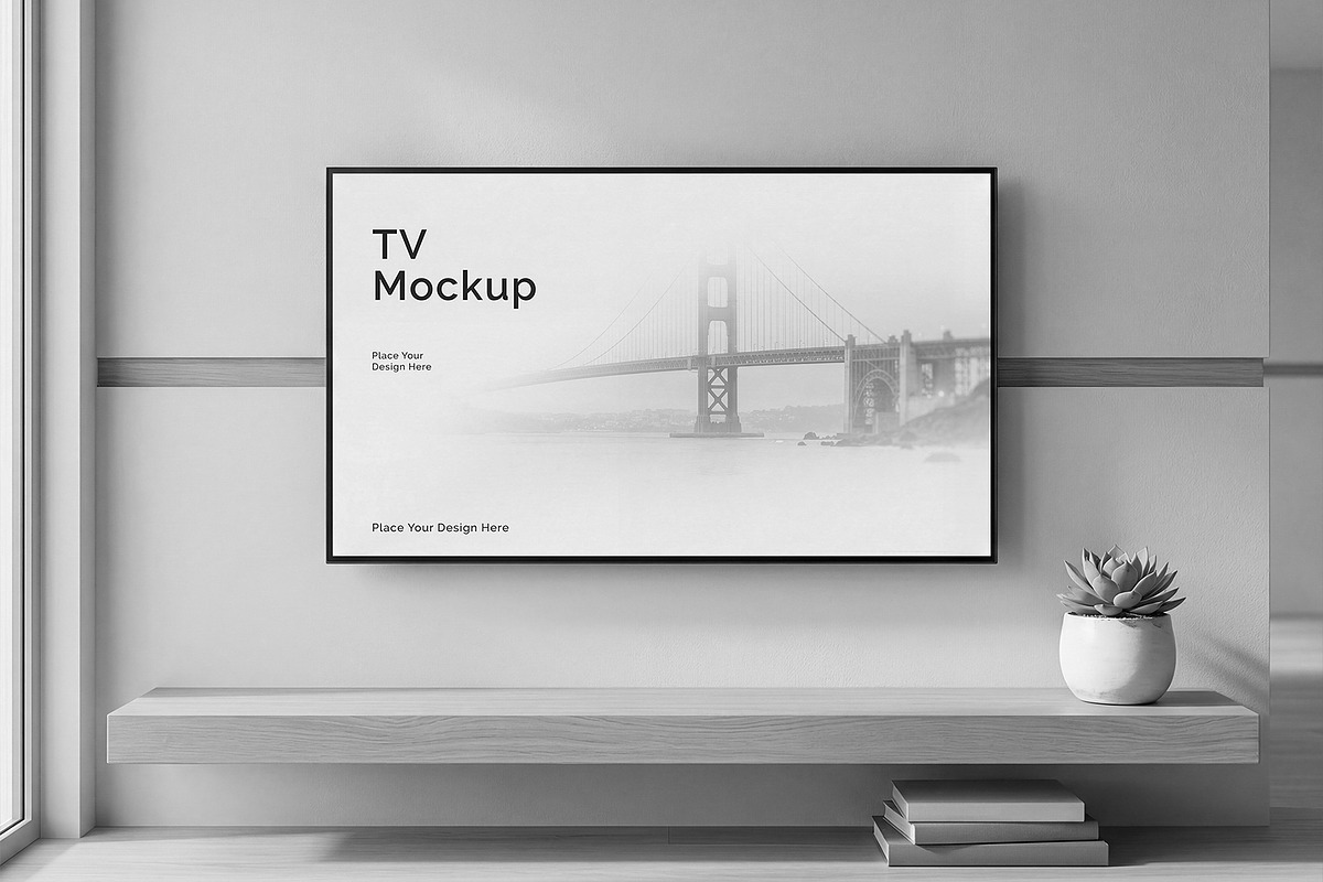 Smart TV Mockup, a Wearable Device Mockup by graphypix (Photo 3 of 4)