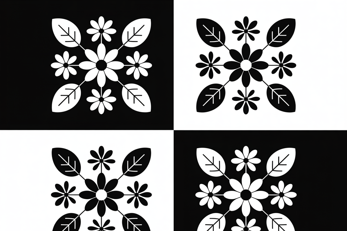 Black and white flower isolated icon, an Illustration by Amazin_art (Photo 8 of 13)