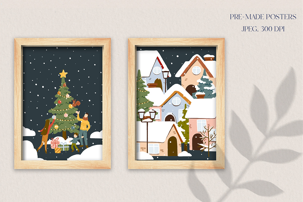 Christmas winter houses clipart, an Animal Illustration by LukaJreym (Photo 6 of 15)