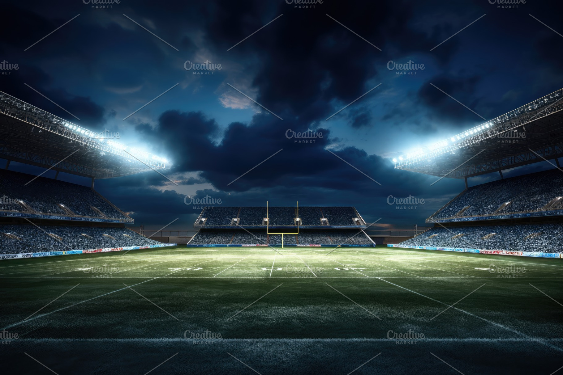 Night football stadium with lights a, a Photo by Iftikhar Alam
