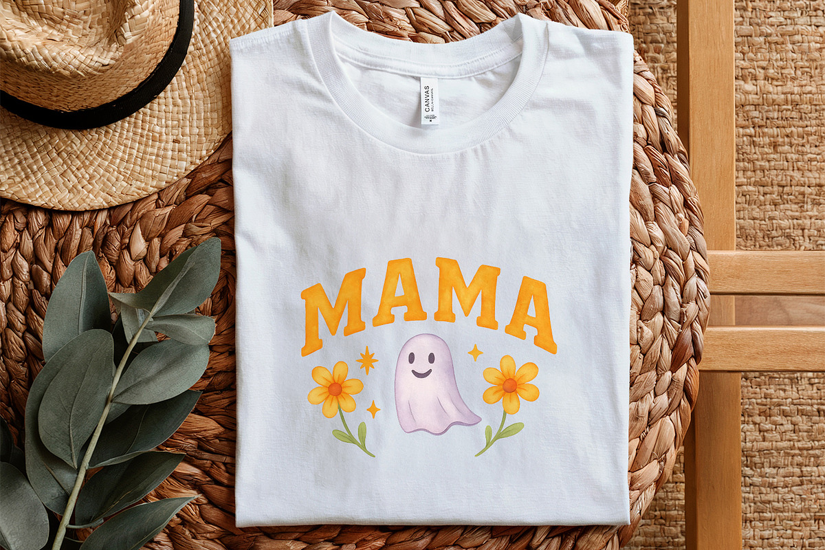 Mama PNG, Cute Ghost Floral, an Illustration by SharpMarketplace (Photo 4 of 9)