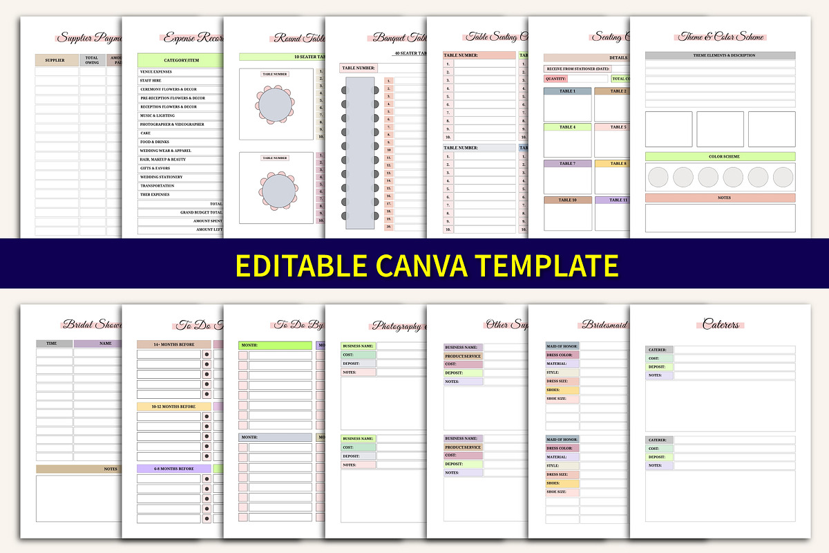 2026–2027 Wedding Planning Companion, a Stationery Template by Designmela01 (Photo 9 of 10)