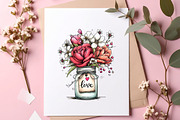 Whimsical flowers spring clipart, an Illustration by SinaCreation (Thumbnail 8 of 11)