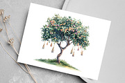 Boho Christmas Trees Clipart, an Illustration by Canvas Craft (Thumbnail 5 of 8)