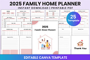 2025 Family Home Planner For Canva, a Stationery Template by Shumaya (Thumbnail 1 of 5)
