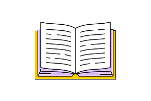 Illustrations of open book., an Education Illustration by incomible