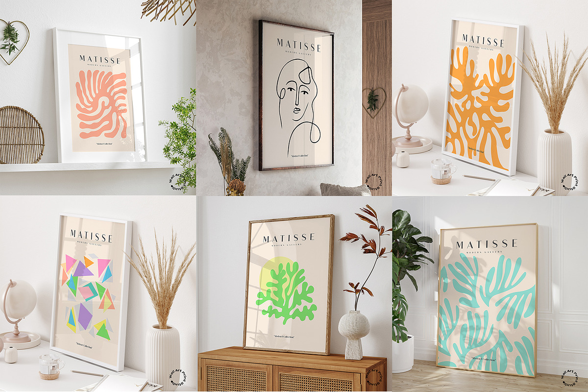 Matisse Modern Gallery 1, a Background Graphic by Wall Art Print Studio (Photo 5 of 13)
