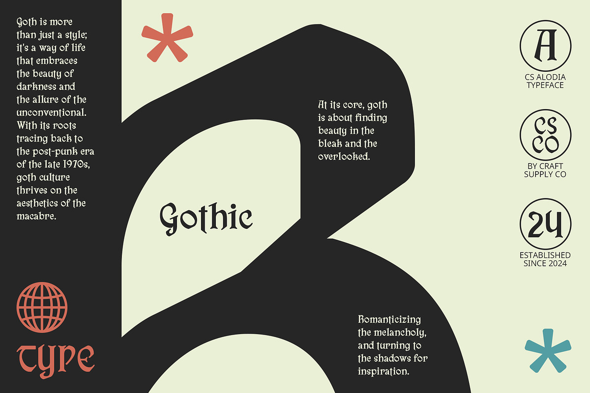 CS Alodia – Gothic Font, a Serif Font by Craft Supply Co. (Photo 2 of 8)